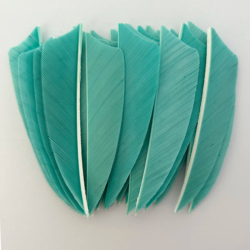 50Pcs 3 Inch Turkey Arrow Feathers Right  Wings Shield Cut Archery Feather Fletching for Bow and Arrow Accessories