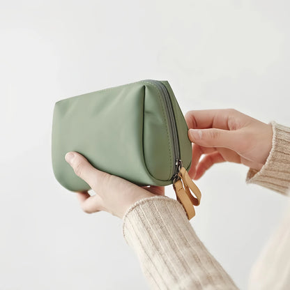 HOMEFISH Women Cosmetic Bag Solid Color Korean Style Makeup Bag Pouch Toiletry Bag Waterproof Makeup Organizer Case Luxury Bag