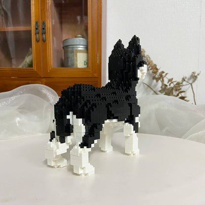 KNEW BUILT Dog Model Mini Building Block Toys Set for Kid Boy Girls Adult Beginner Teddy Hughes Corgi Collie Pet Style Bricks