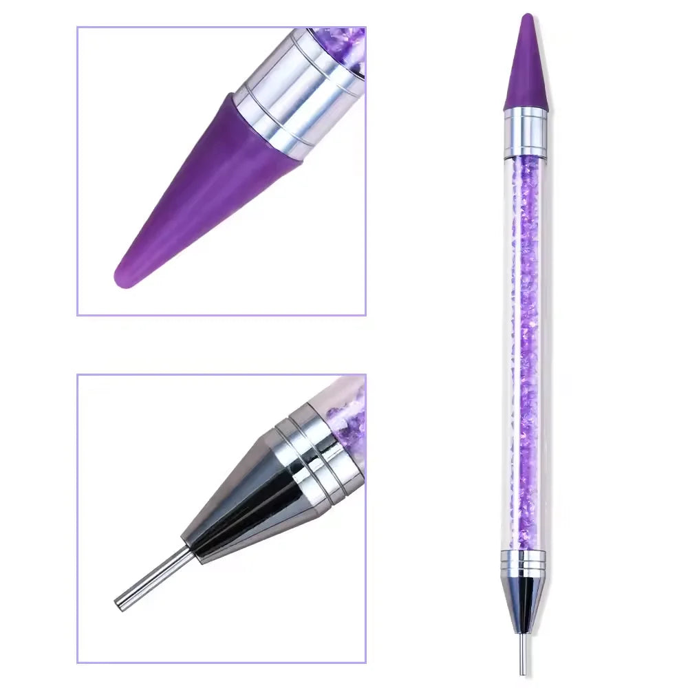 LINMANDA Rhinestone Dotting Tool Double Ended Rhinestone Dotting Crayon Rhinestone Application Tool Suitable for Home DIY