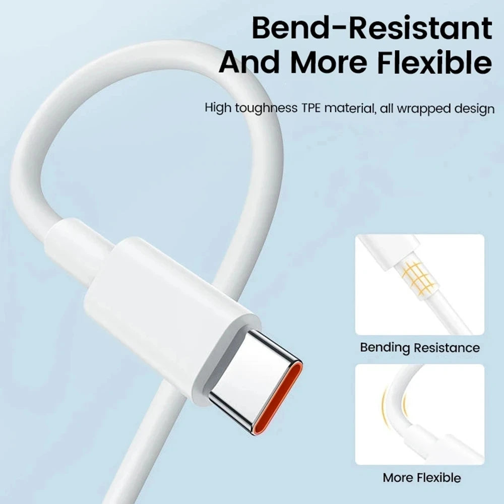6A 67W Ultra Fast Charger For Xiaomi 11 12 Lite 13T 14T 15 17 Redmi Note 10 11T 12 13 14 POCO X3 X4 X5 Type C USB Charging Cable