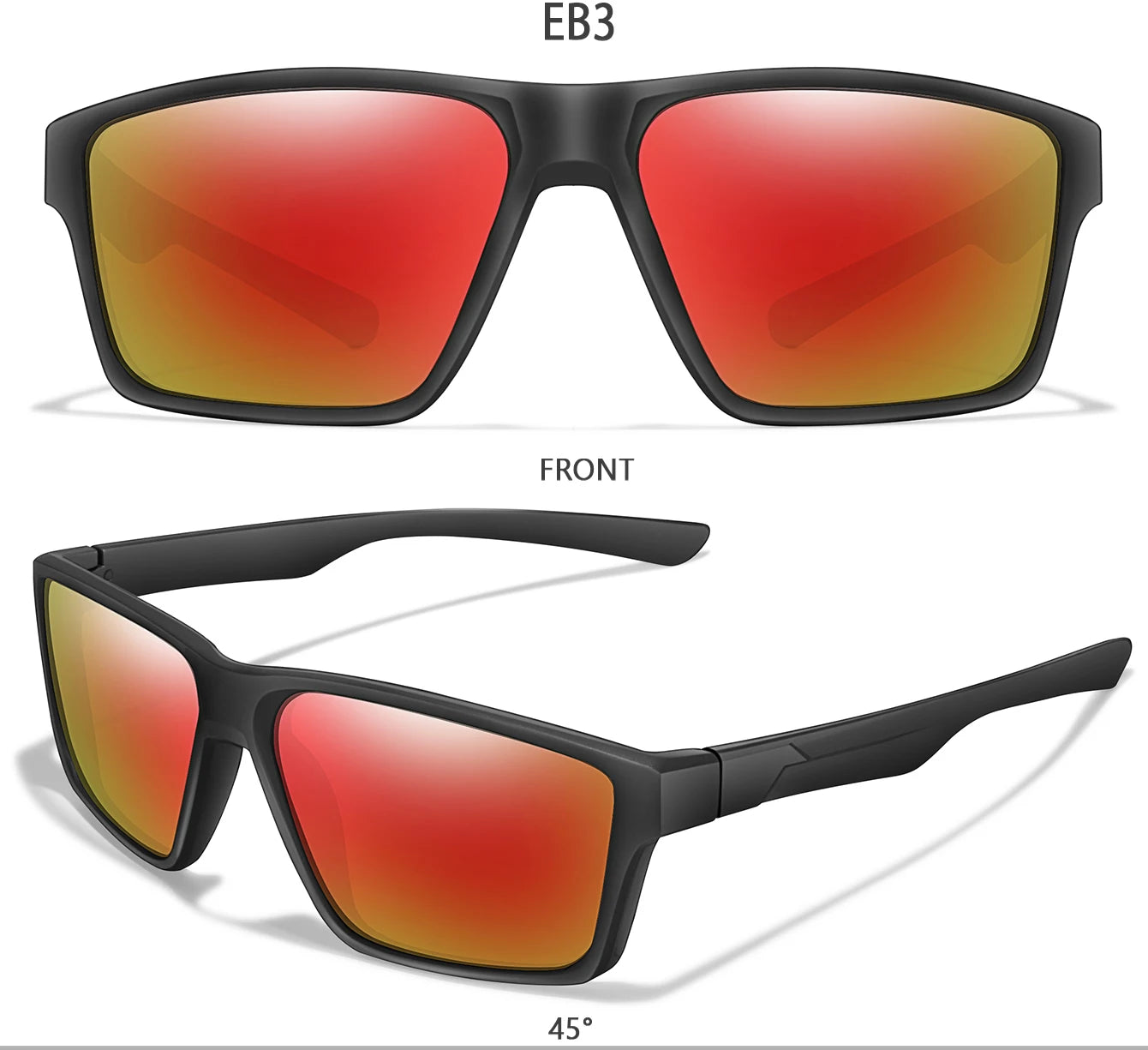 LOISRUBY Brand Classic Cycling Polarized Sunglasses Men Women Mtb Bicycle Square Eyewear Camping Hiking Driving Goggles UV400