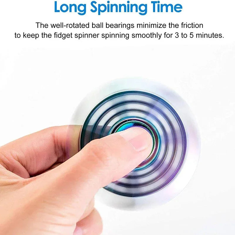 New Metal Fidget Spinner Toys AntiStress Alloy Finger Gyro R188 Fingertip Adult Hand Toy 60-65mm Fidget Spinner