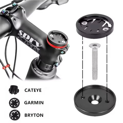 BKPTX Top Cap Computer Holder MTB Road Bike Stem For Garmin/Bryton/Cateye 28.6mm Bicycle Stopwatch GPS Speedometer Mount Bracket