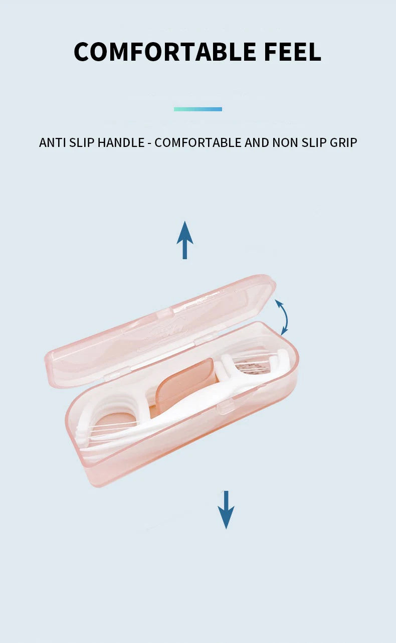 1PC - Fashionable and Convenient Dental Floss Stick Carrying Case - Comes with 10PCS Dental Floss