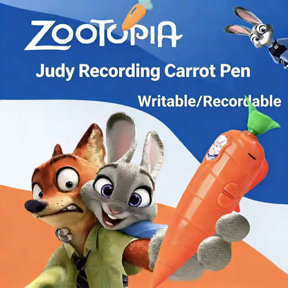 Disney Animation Zootopia 2 Judy Rabbit Police Officer Nick Carrot Recorder Props Can Write And Record Cute Toy Gift For Student