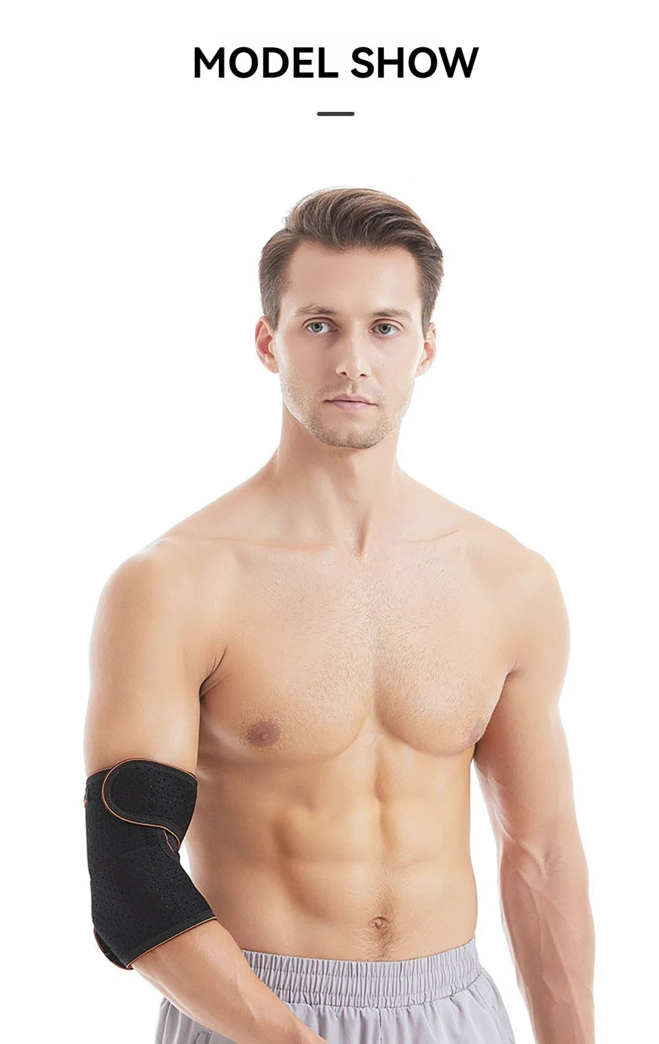 GOBYGO 1Pcs Sports elbow Pads Arm Warmers Strap Protector Elbow Protector Comfortable Breathable Fitness Arm Sleeves Men Women