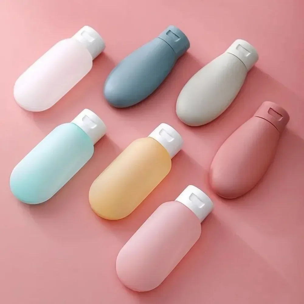 4Pcs 60ml Travel Botttle Set Refillable Bottles Soft Cream Lotion Shampoo Squeeze Tube Empty Cosmetic Containers Makeup Tools