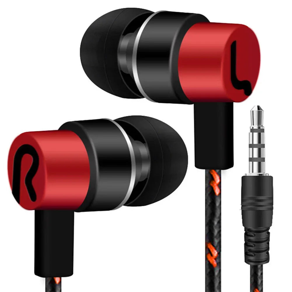 Universal Wired Earphone Noise Reduction In-Ear Stereo Earphones Noodles Style Sport Headset For Samsung Huawei Headphones