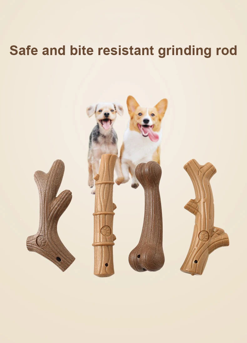 New Pet Teeth Grinding Toy Dog Interactive Bone Training Toy Bamboo Cleaning Teeth Fixing Wear Resistant Pet Products