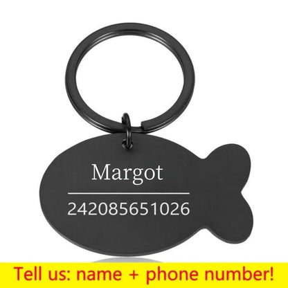 Personalized Engraved Cat Dog Pet ID Tag Dogs Anti-lost Collar Charm Engraving Pet Name Collar for Puppy Cats Collar Accessories