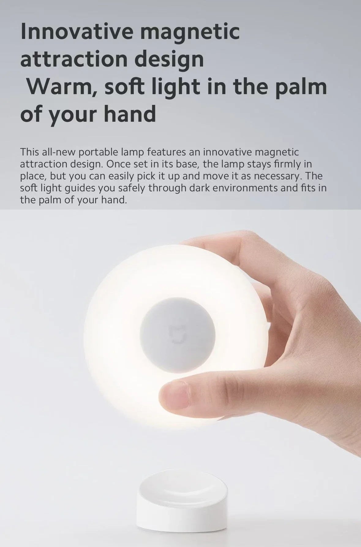 Original Mijia Night Light 2 Smart Motion Sensor, Dimmable Brightness Auto Light Sensing Bedside Lamp for Bedroom Kids Adults