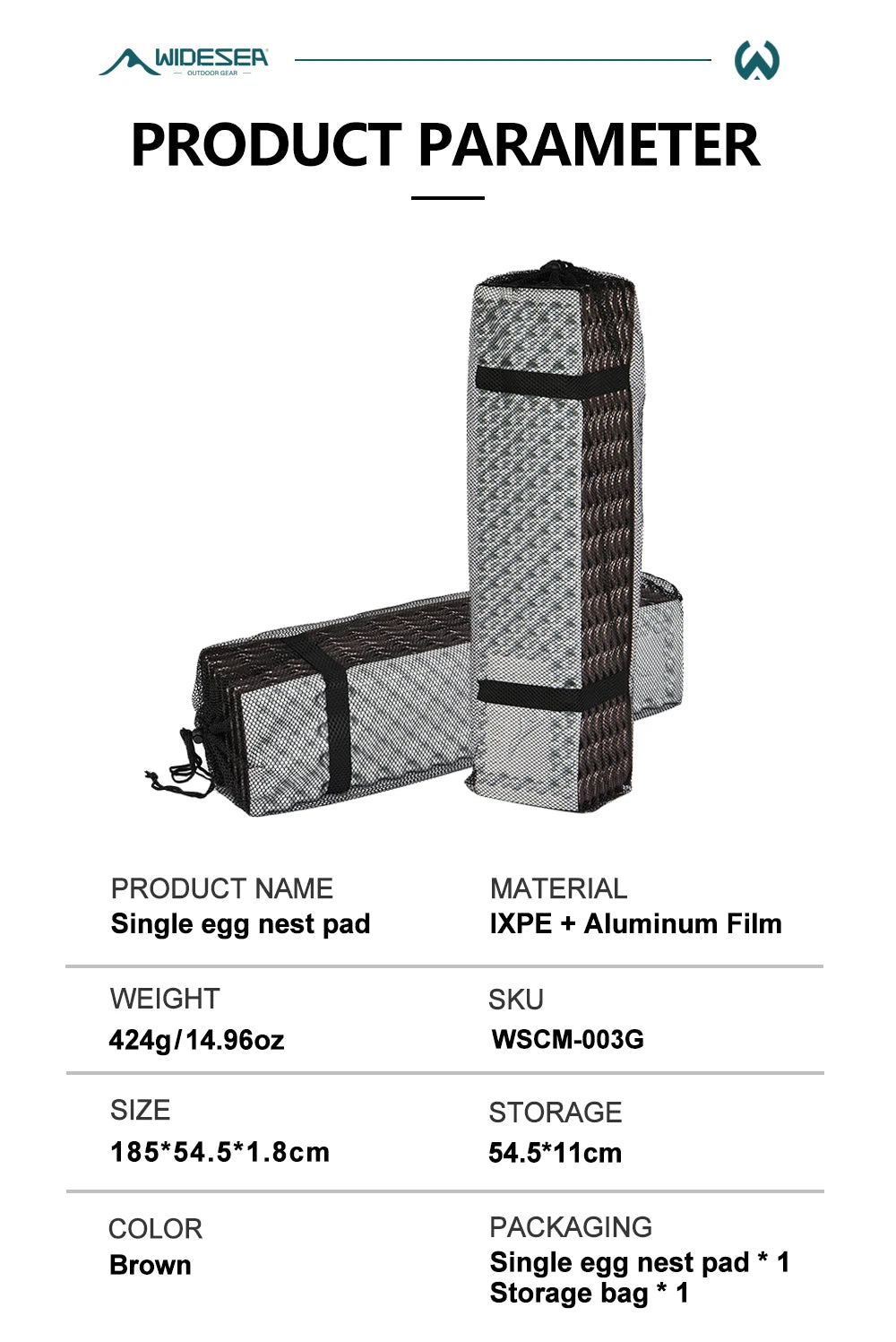 Ultralight Folding Egg Nest Camping Pad Portable Foam Sleeping Mat with Storage Bag for Outdoor Hiking Backpacking Camping