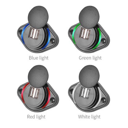 Dual USB Charger 12-24V 3.1A Car Charger Power Socket Adapter Phone Charging for Motorbike Car Boat ATV UTV Camper Caravans