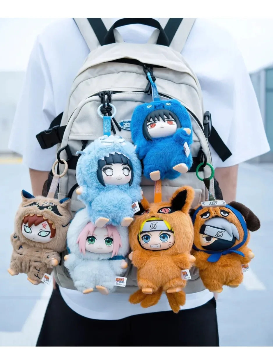 HOT!!Shippuden Beast Party Series Cute Plush Doll Toy Cartoon Backpack Pendant Anime Peripheral Gift Box Naruto Blind Box Gift
