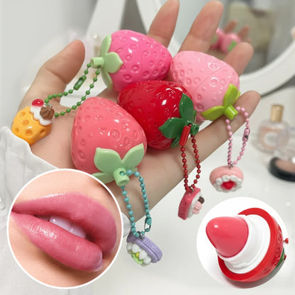 Random Shiping 1PC Strawberry Lip Gloss Lipstick Moisturizing Winter Antifreeze Anti Crack Moisturizing Lasting Lip Balm