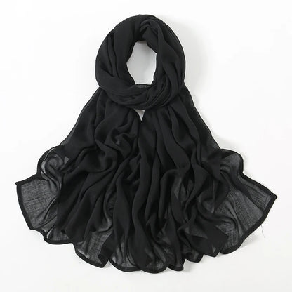 Fashion Modal Hijab Rayon Cotton Shawls Muslim Hijabs For Women Plain Scarf Big Size Headscarf Islamic Turban Headband 190*85cm