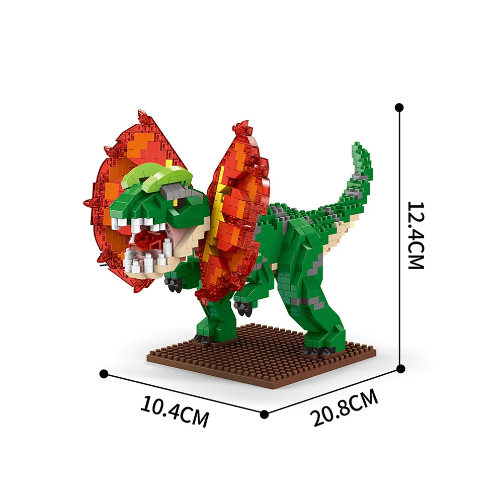 Tyrannosaurus Rex or Velocira Dinosaur Models Micro Mini Building Blocks for Adult Puzzle Toys Perfect Gifts Desktop Decoration
