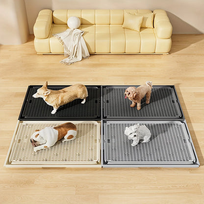 KEMORELA 2-in-1 Dog Potty Tray And Cat Litter Mat Non-Slip Waterproof Soft Paw-Friendly Grid Pattern for Easy Cleaning