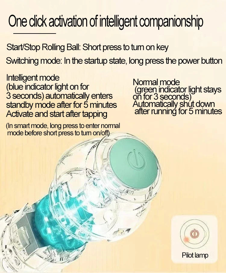 Interactive Cat Ball Automatic Cat Toy Indoor Cat Toy Electric Games Pet Products MWJ01