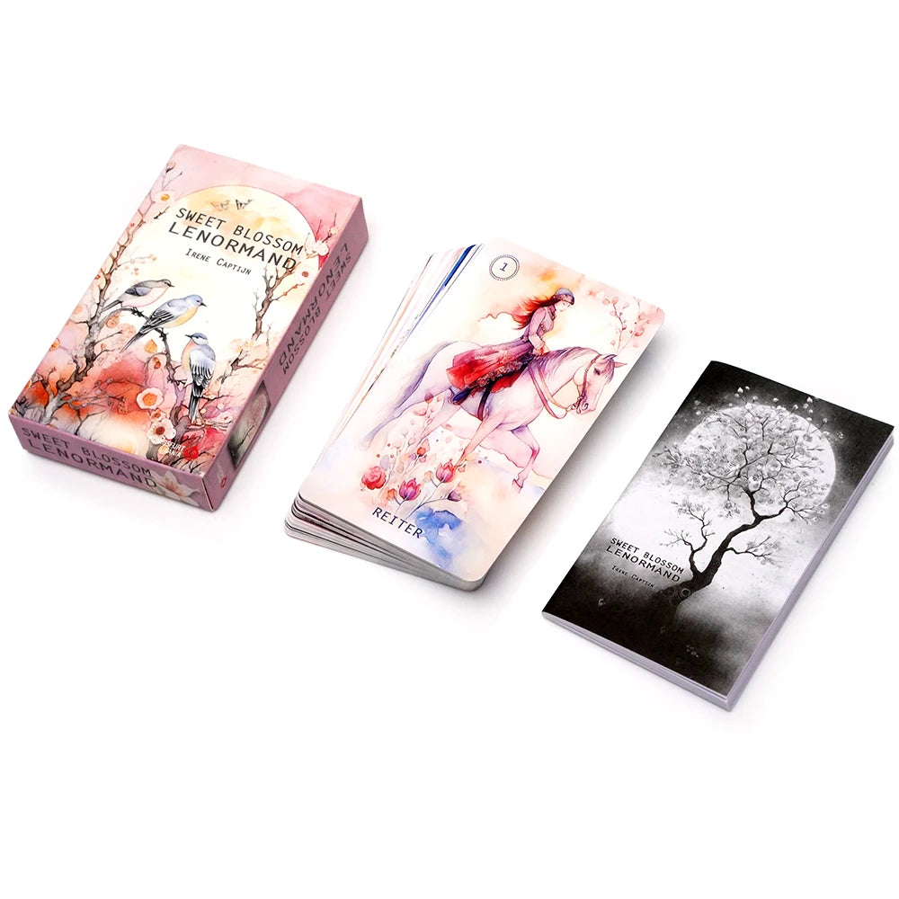 Sweet Blossom Lenormand Lenormandkarten auf Deutsch 36 Karten plus 2 zusätzliche Karten Im Booklet werden ausführlich die Geschi