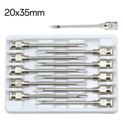10pcs Stainless steel veterinary needles Syringe Dispensing Needle For Farm,Fluid Supplement,Livestock, Poultry,Glue Dispensing