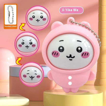 Chiikawa Anime Face Changing Toy – Press To Transform Expression Keychain Figure Hachiware Usagi Kawaii Gift Collectible Toy