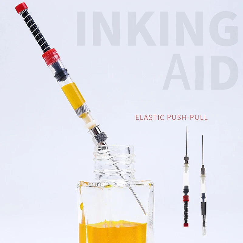 1Pc Fountain Pen Spring Filler Ink Auxiliary Absorber Ink Syringe Tool