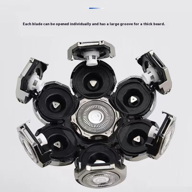 Mens 7 Blade Razor Replacement Shaving Heads Floating Washable Electric 7D Shavers Trimmers Kit Cutter Blades