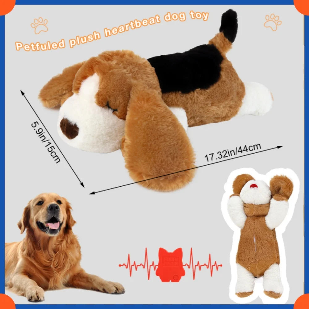 Plush Puppy Heartbeat Toys, Birthday Gifts, Rich Dog Puzzle Toys, Behavior Training, 16 Christmas