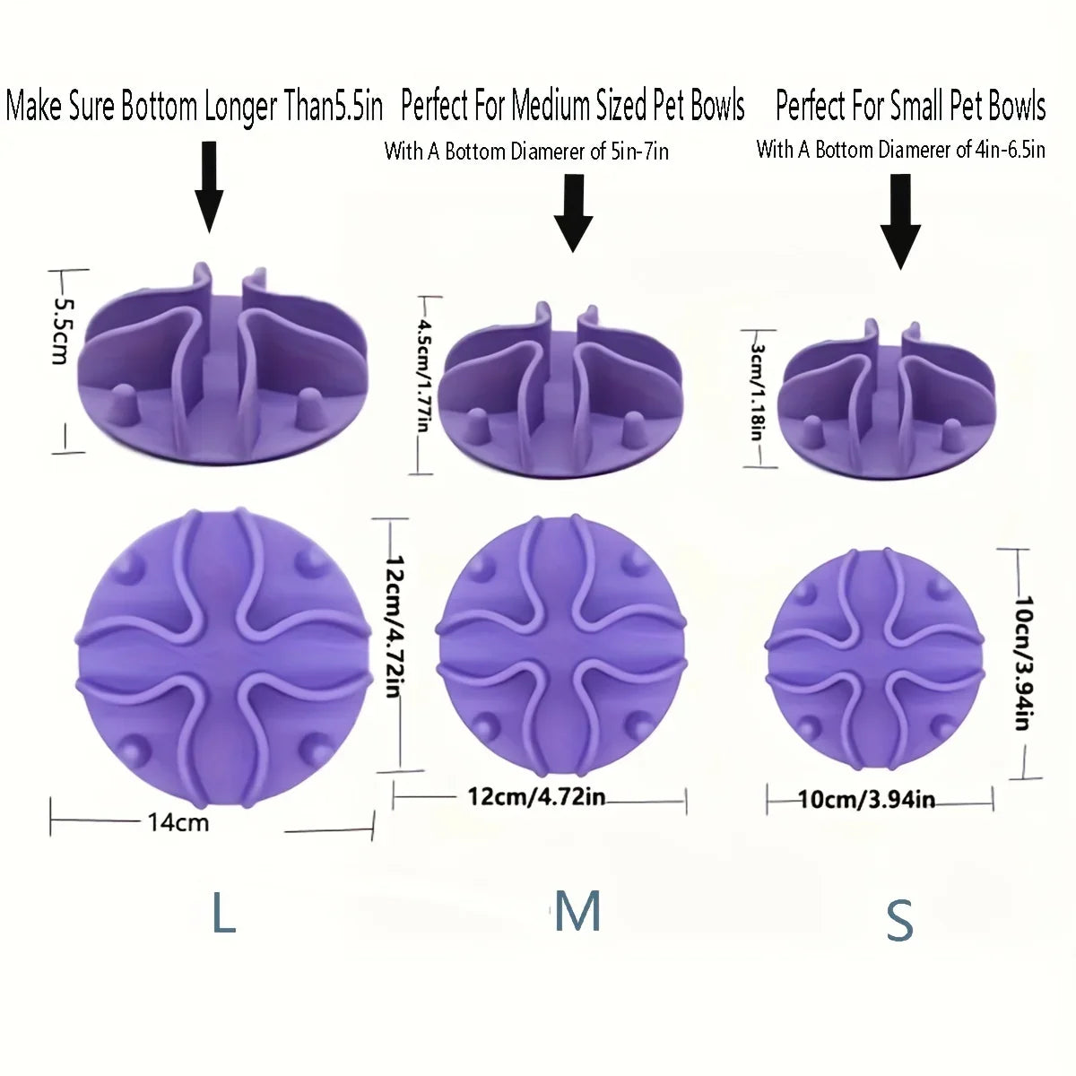 1Pc Soft Silicone Slow Feeder Puzzle Dog Bowl Insert-Stimulates Mind & Promotes Healthy Digestion Suitable for all sizes