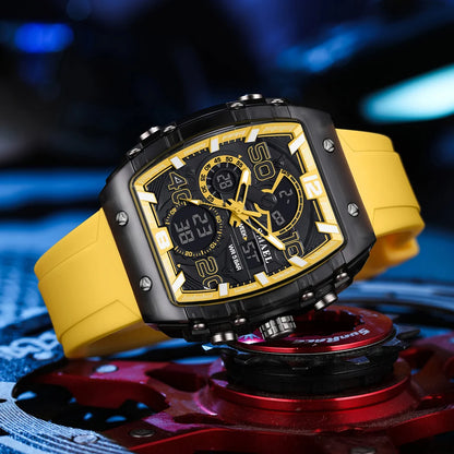 SMAEL 8109 Digital Watch Men Outdoor Sport 5ATM Waterproof LCD Electronic Male Quartz Watches for Men's Chronograph Wristwatch