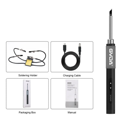 GVDA Electric Soldering Iron Welding Tool Ceramic Heater Welding Solder Rework Station Repair Heat Pencil Portable Soldering Pen