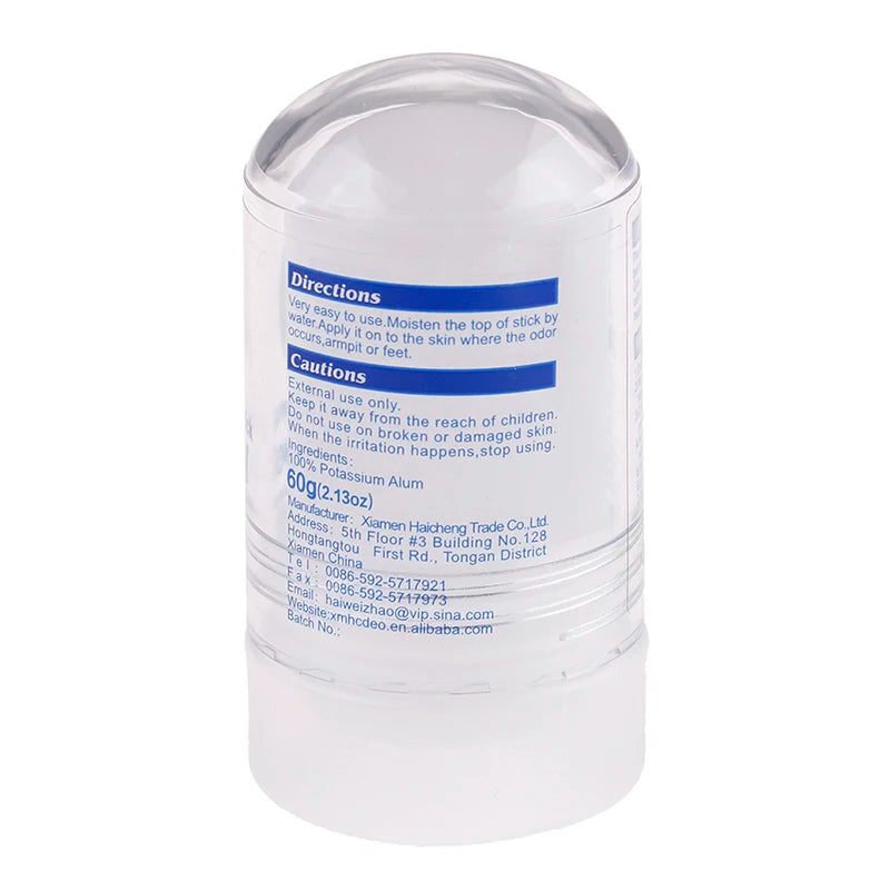 60g 100% Natural Deodorants Stick Alum Crystal Deodorant Stick Underarm Removal