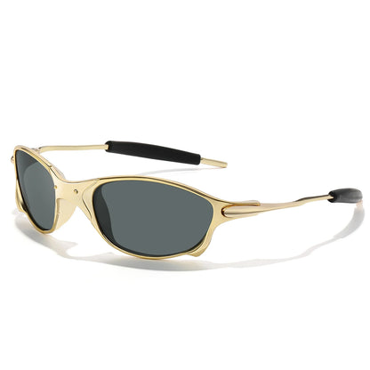 Men And Women Trendy Cycling Sunglasses Metal Shades With UV Protection for Outdoor Sports, Running, Hiking, Driving Travel