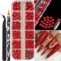 red rhinestone set