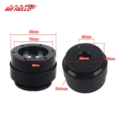 70mm 6 Hole Racing Simulator Game Steering Wheel Quick Release Hub Adapter For Simagic M10 A/Mini Euro Truck