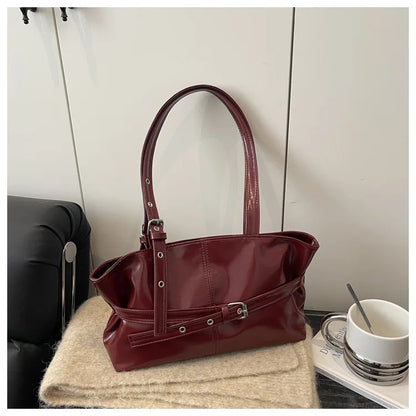 Fashionable Medium Size Versatile Tote Handbag for Daily Use Ethnic Style Synthetic Leather and Canvas Bag