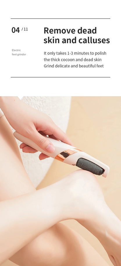 HOMEFISH Electric Foot Grinder Automatic Foot Callus Rubbing Pedicure Dead Skin Callus Remover for Foot Rechargeable Foot Beauty