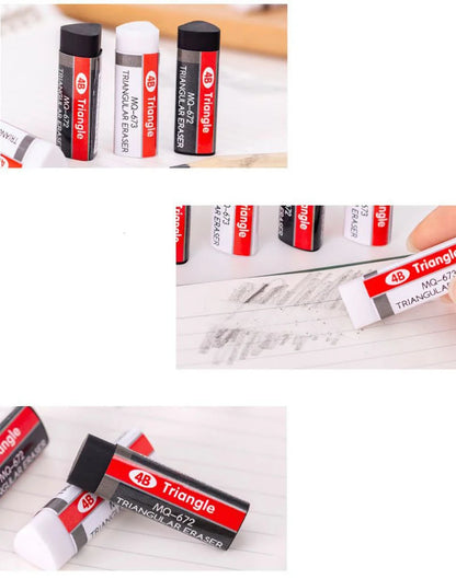 2-8-32 pcs Lytwtw's Stationery 4B Triangle Novelty Erasers Rubber Kawaii School Office Supplies Creative Eraser