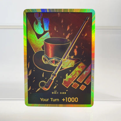1PCS/30Pcs One Piece TCG GOLD DON!! Anime Collection Cards PRB-01 Foil English SUPER PARALLEL FOIL NM Refraction The Gift