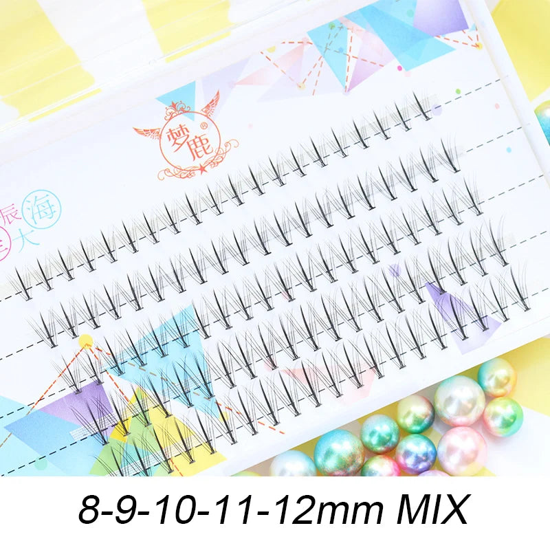 Brown Lashes A Type False Eyelashes 8-12mm Fake Lashes Natural Fairy Lash Korean Makeup Strand Eyelash Cluster Eye Lashes