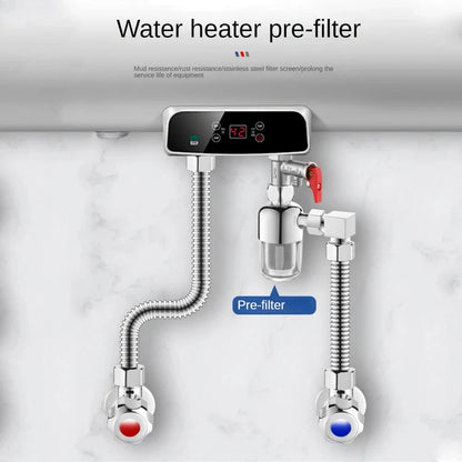 Stainless Steel Household Water Filter Front Inlet Tap Anti-Scale Shower Purifier for Drinking Water