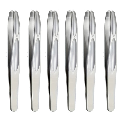 Premium Round Head Tweezers for Eyebrow & Facial Hair Removal Seamless Clips Short Hair Precision Beard Clip