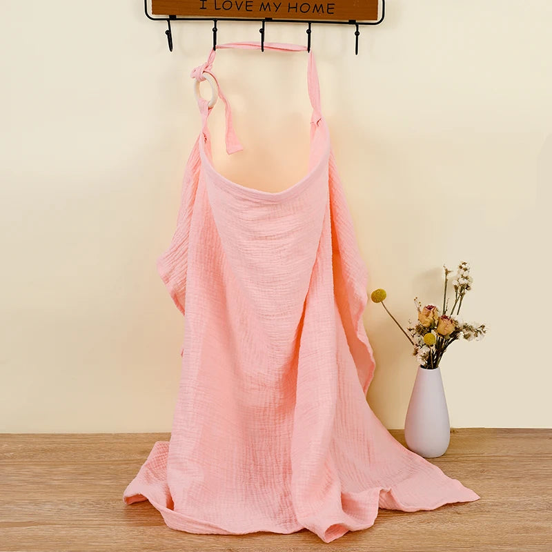 100% Cotton Mother Outing Breastfeeding Cover Muslin Baby Feeding Nursing Shawl Adjustable Privacy Apron Stroller Blanket