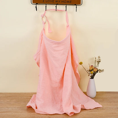 100% Cotton Mother Outing Breastfeeding Cover Muslin Baby Feeding Nursing Shawl Adjustable Privacy Apron Stroller Blanket