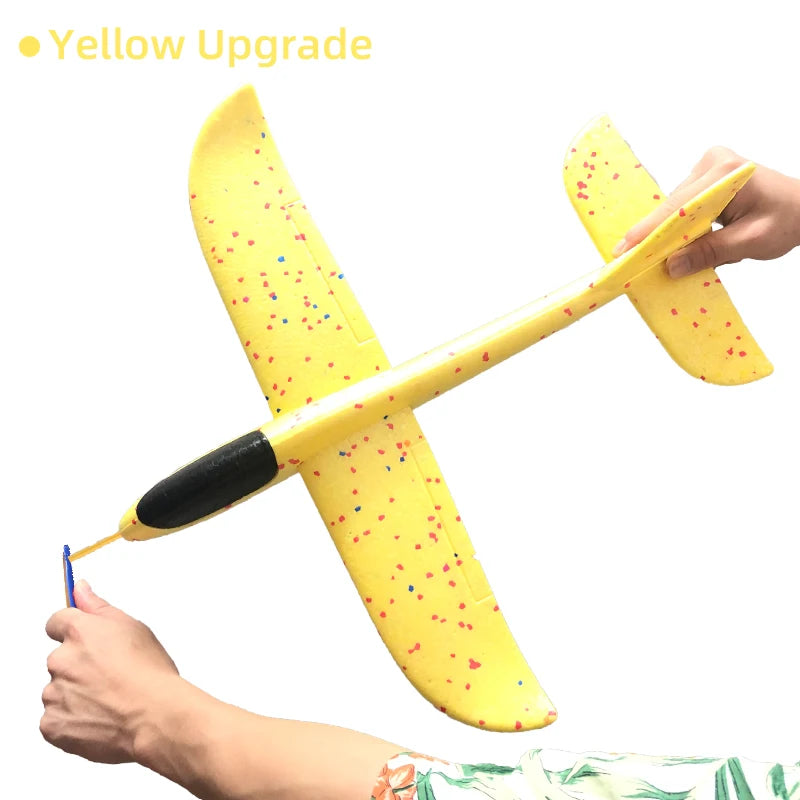50/33CM Big Foam Plane Glider Hand Throw Airplane LED Inertial EPP Bubble Planes Outdoor Launch Kids Toys for Children Boys Gift