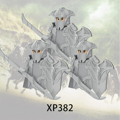 3pcs Lord Rings Elves Orcs Army Dwarf Rohan Mini Action Toy Figures Building Blocks Assembly Toys for Kids Birthday Gift