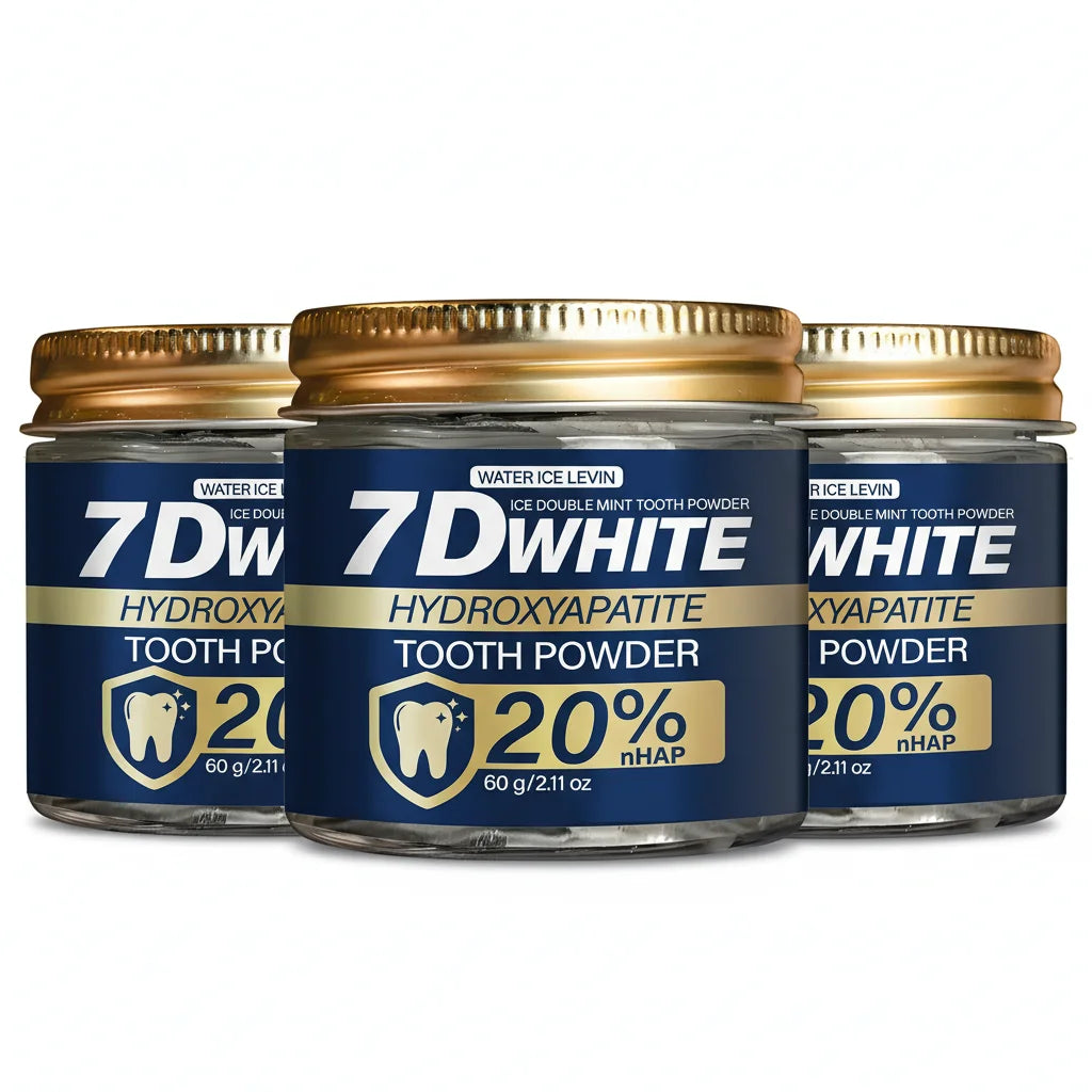 Hydroxyapatite Tooth Powder 60g, 20% NHAP & Charcoal Whitening Toothpaste Powder, Double Mint for Fresh Breath, Oral Care