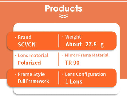 SCVCN Polarized Sunglasses for Men Cycling Bicycle Road Mountain Bike Glasses Driving Women Casual Sports Hiking Glasses UV400